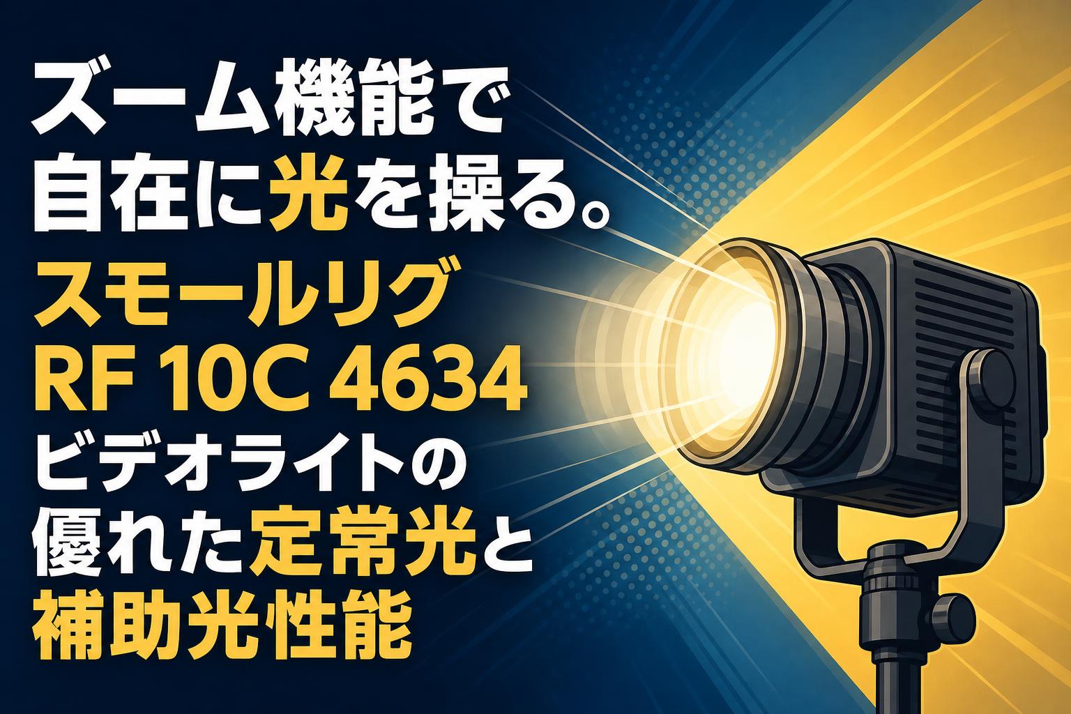 ズーム機能で自在に光を操る。スモールリグ RF 10C 4634 ビデオライトの優れた定常光と補助光性能
