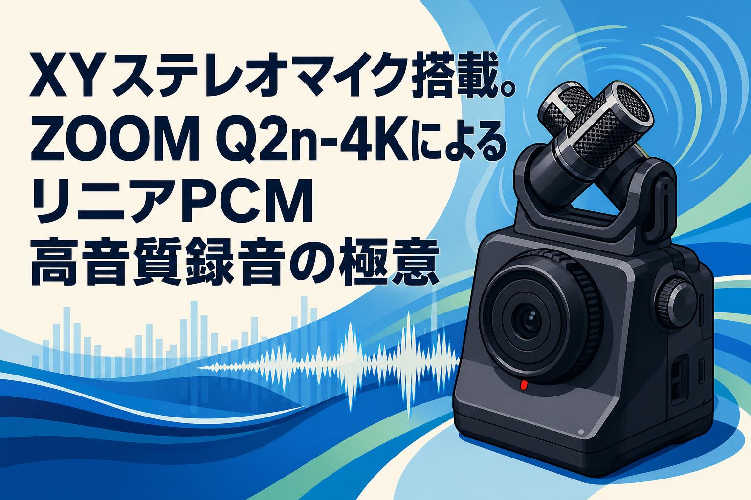 XYステレオマイク搭載。ZOOM Q2n-4KによるリニアPCM高音質録音の極意