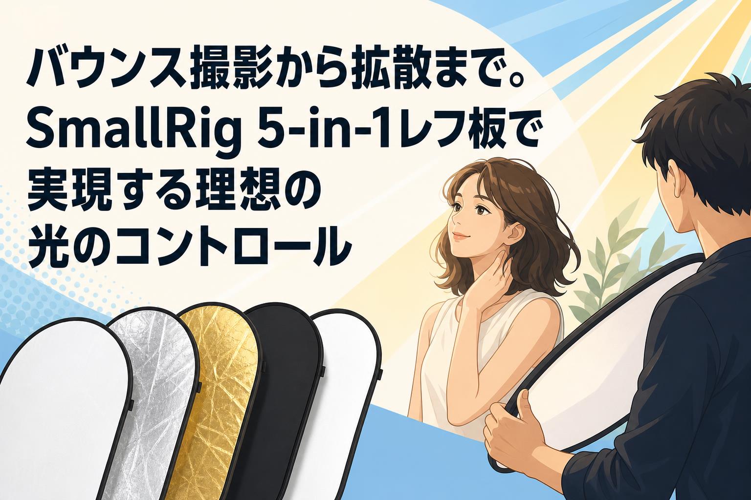 バウンス撮影から拡散まで。SmallRig 5-in-1レフ板で実現する理想の光のコントロール