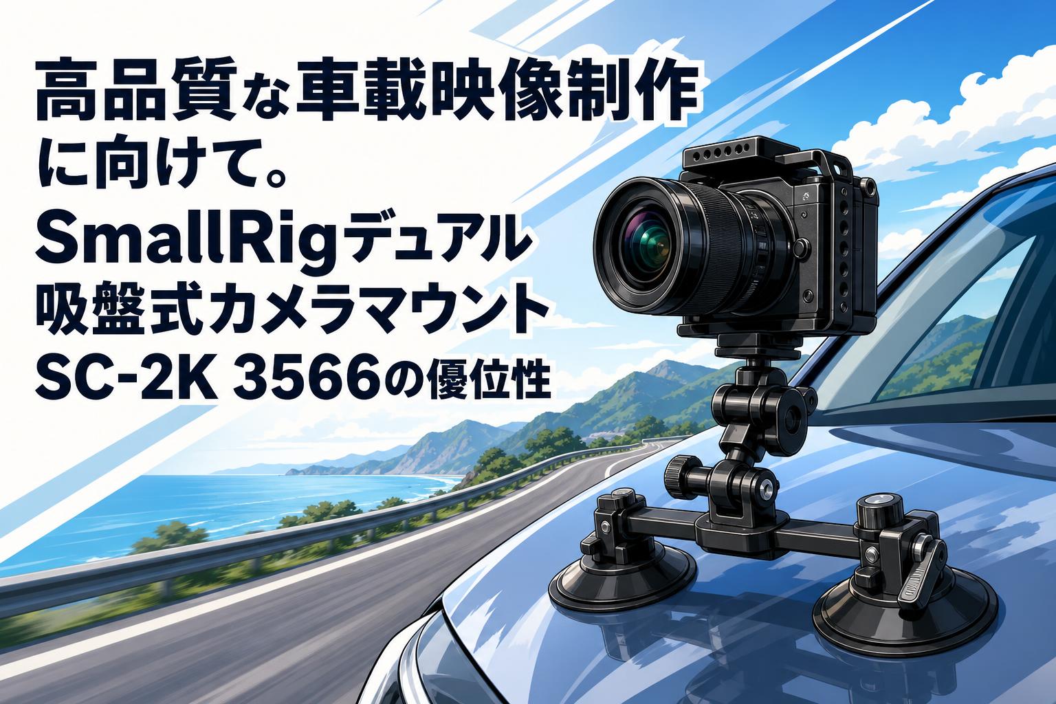 高品質な車載映像制作に向けて。SmallRigデュアル吸盤式カメラマウントSC-2K 3566の優位性