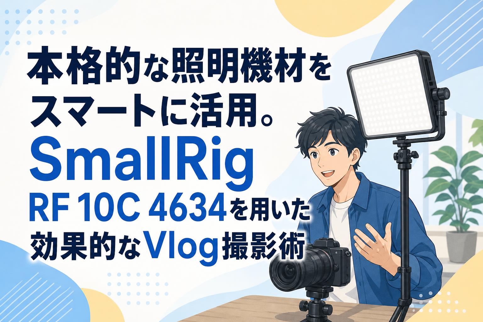 本格的な照明機材をスマートに活用。SmallRig RF 10C 4634を用いた効果的なVlog撮影術