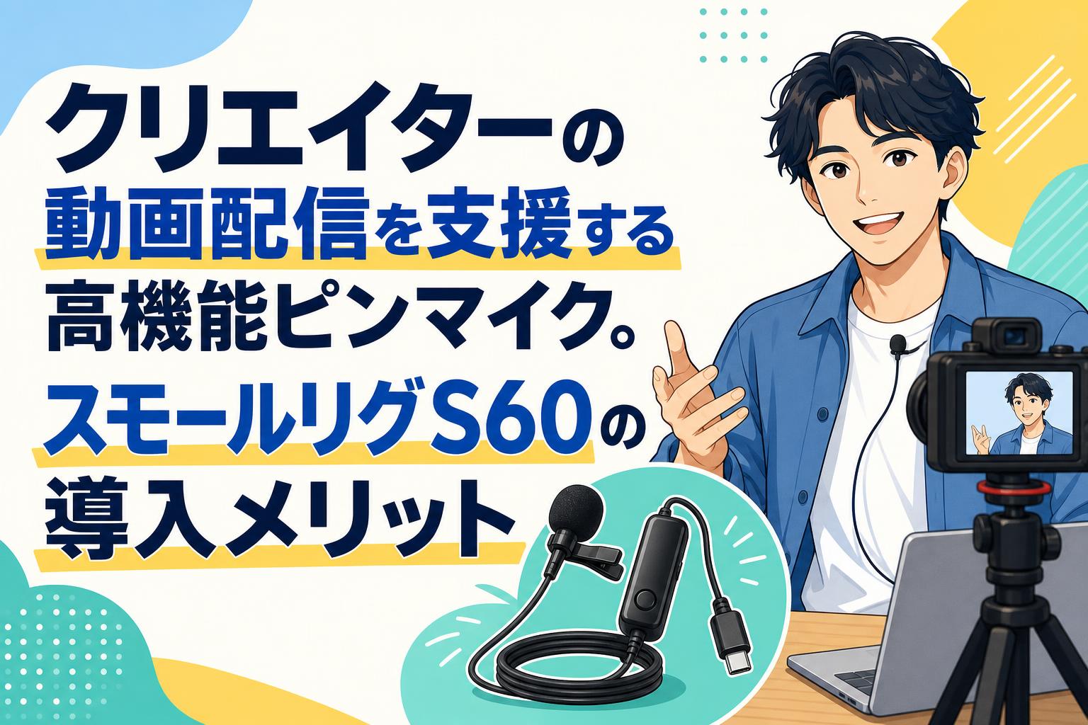 クリエイターの動画配信を支援する高機能ピンマイク。スモールリグS60の導入メリット