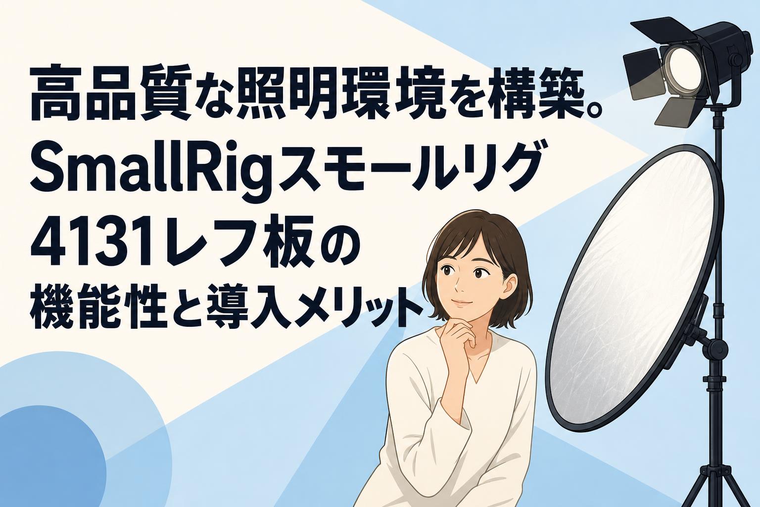 高品質な照明環境を構築。SmallRigスモールリグ4131レフ板の機能性と導入メリット