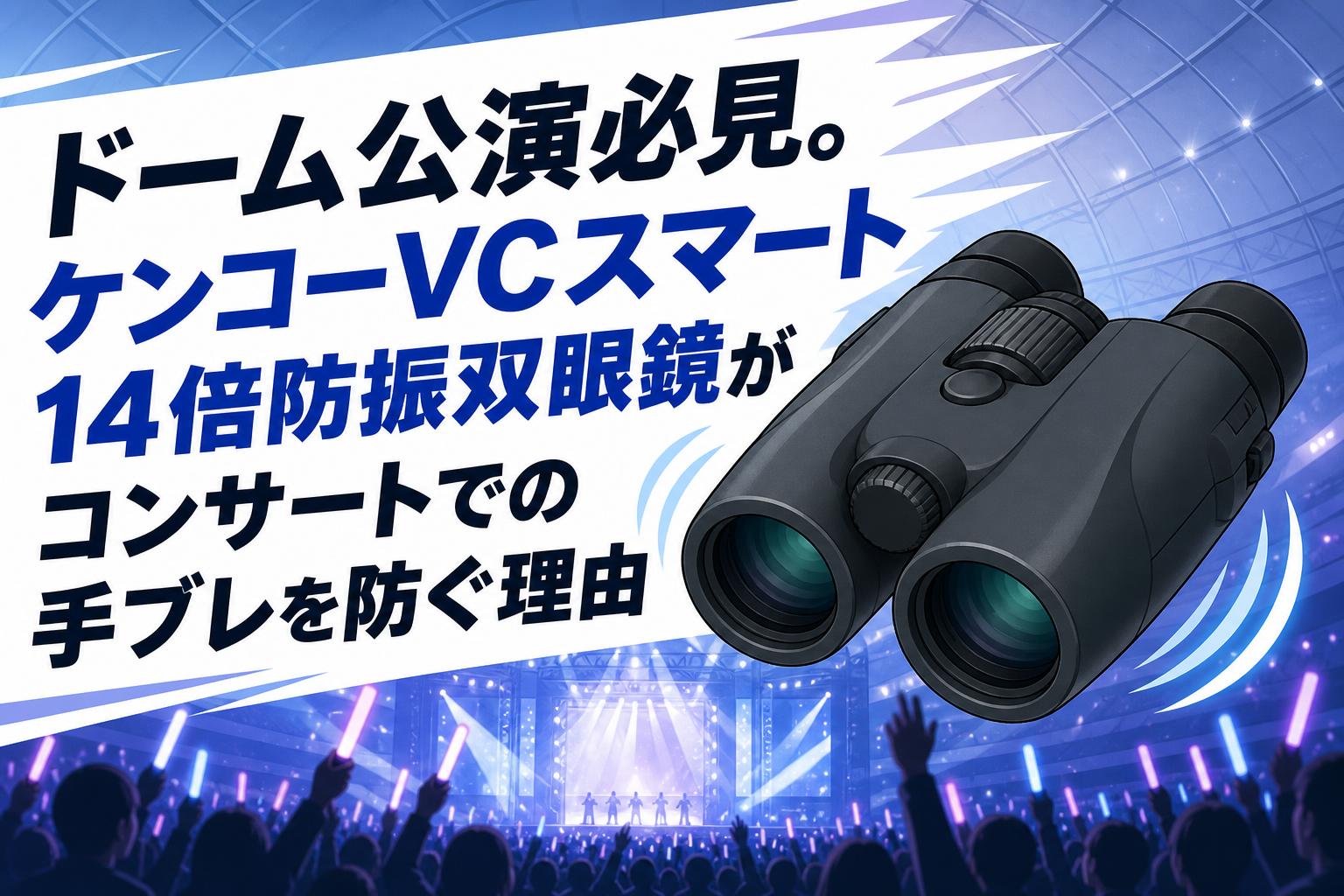ドーム公演必見。ケンコーVCスマート14倍防振双眼鏡がコンサートでの手ブレを防ぐ理由