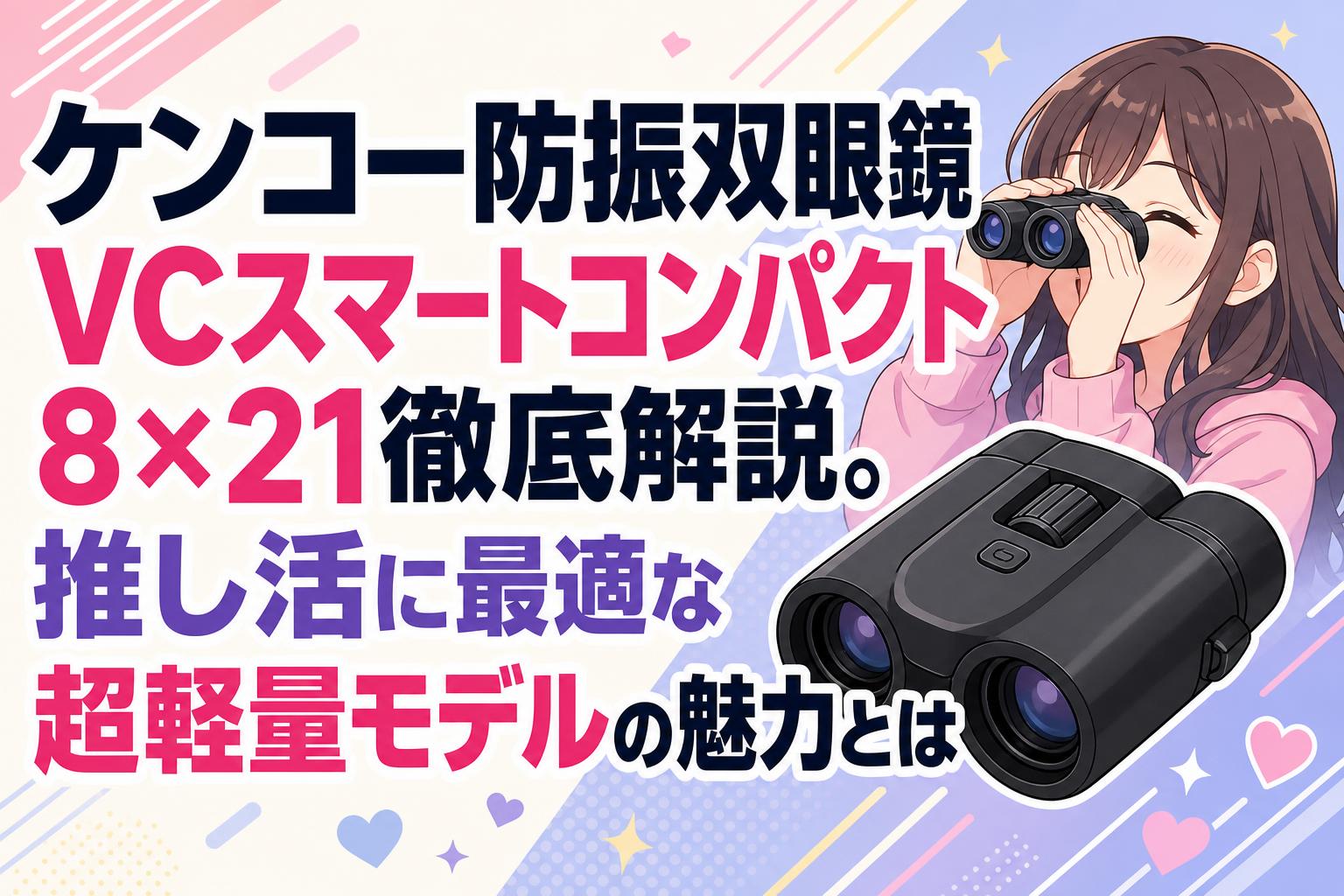 ケンコー防振双眼鏡VCスマートコンパクト8×21徹底解説。推し活に最適な超軽量モデルの魅力とは