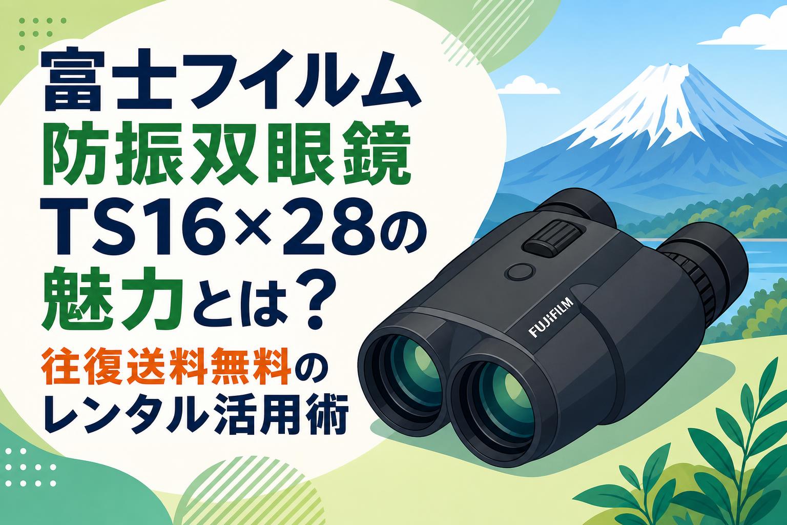 富士フイルム防振双眼鏡TS16×28の魅力とは？往復送料無料のレンタル活用術