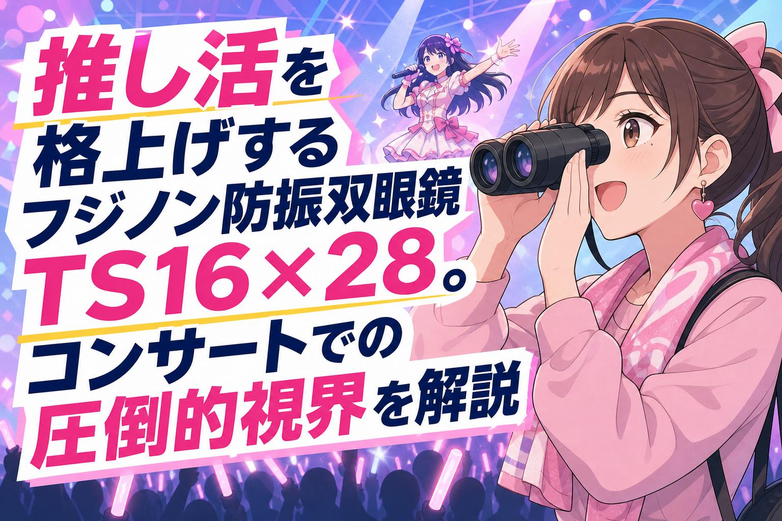 推し活を格上げするフジノン防振双眼鏡TS16×28。コンサートでの圧倒的視界を解説