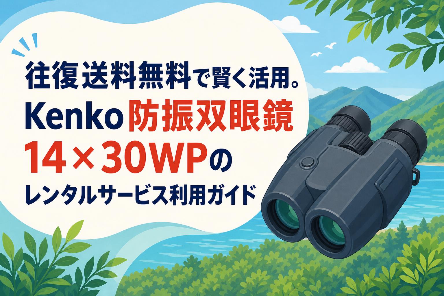 往復送料無料で賢く活用。Kenko防振双眼鏡14×30WPのレンタルサービス利用ガイド