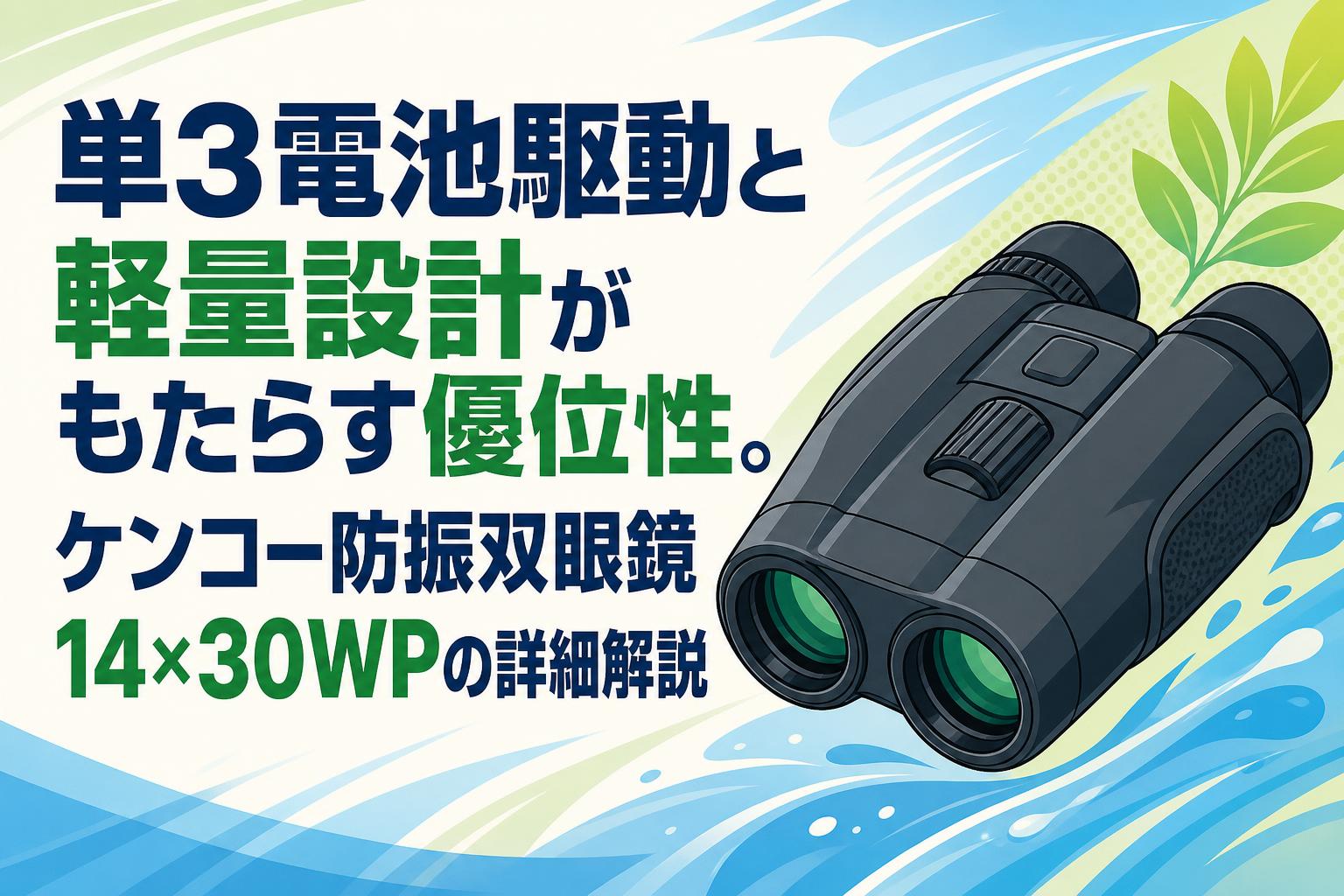 単3電池駆動と軽量設計がもたらす優位性。ケンコー防振双眼鏡14×30WPの詳細解説