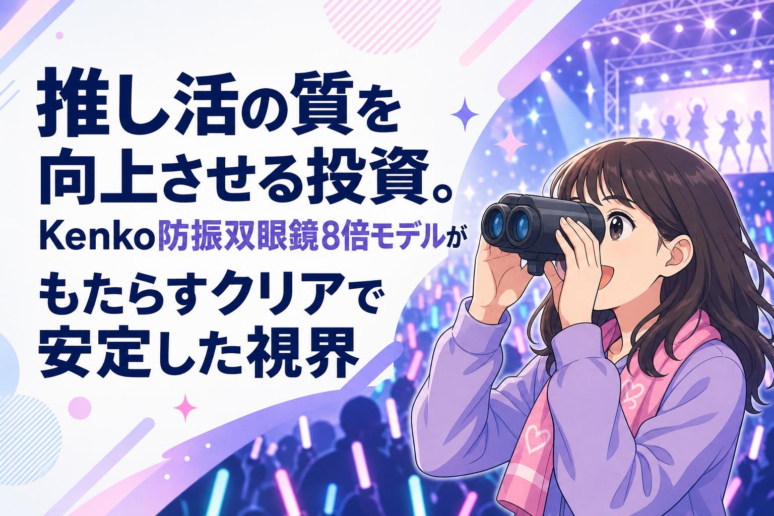 推し活の質を向上させる投資。Kenko防振双眼鏡8倍モデルがもたらすクリアで安定した視界