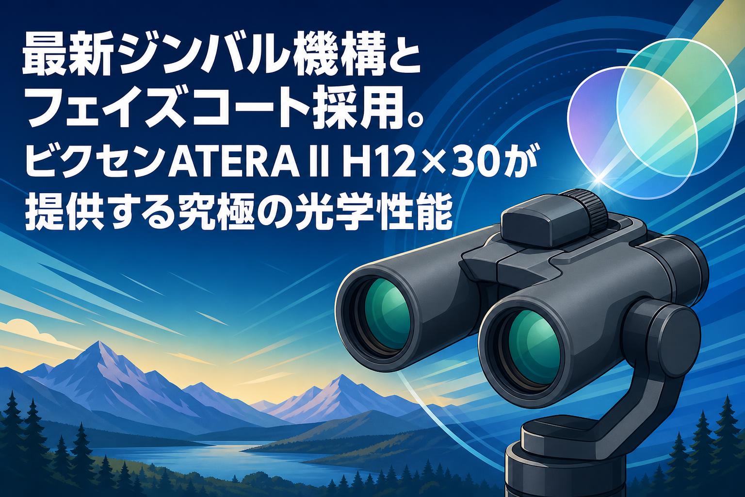 最新ジンバル機構とフェイズコート採用。ビクセンATERA II H12×30が提供する究極の光学性能