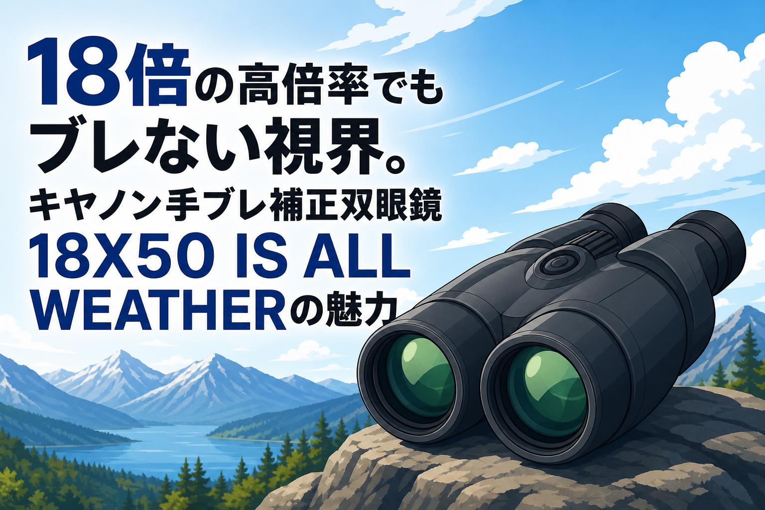 18倍の高倍率でもブレない視界。キヤノン手ブレ補正双眼鏡18X50 IS ALL WEATHERの魅力