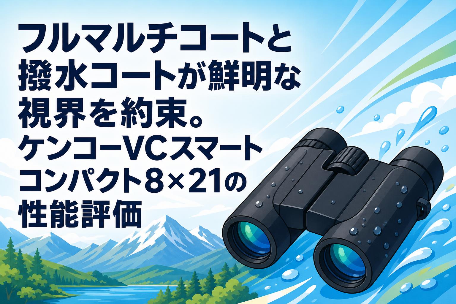 フルマルチコートと撥水コートが鮮明な視界を約束。ケンコーVCスマートコンパクト8×21の性能評価