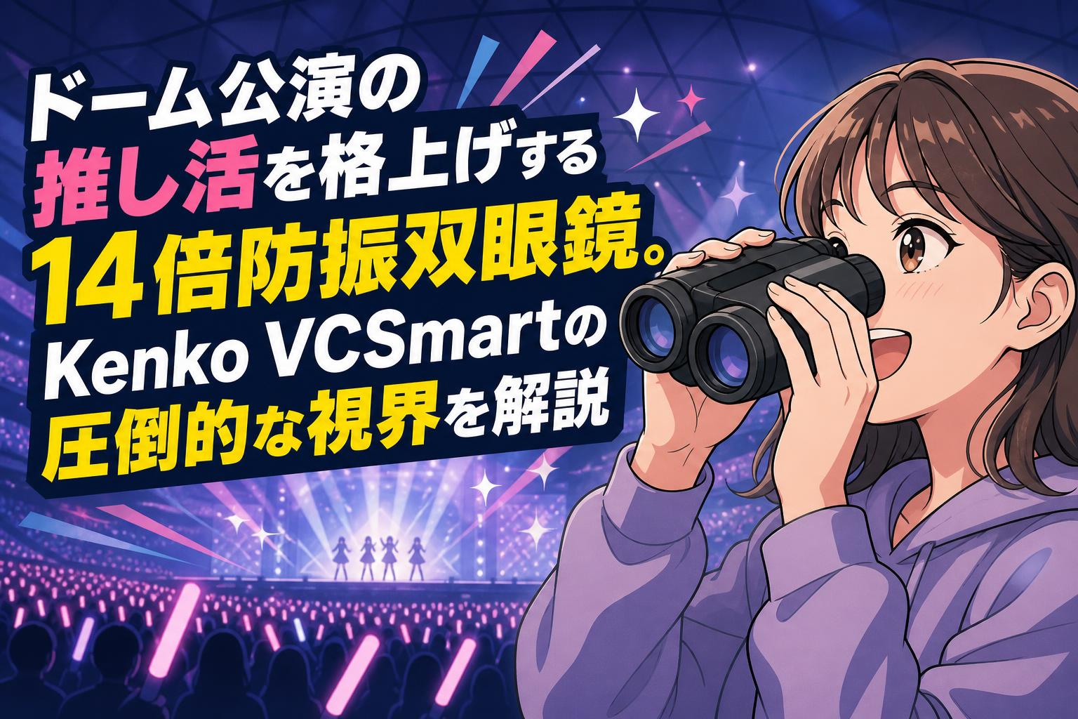 ドーム公演の推し活を格上げする14倍防振双眼鏡。Kenko VCSmartの圧倒的な視界を解説