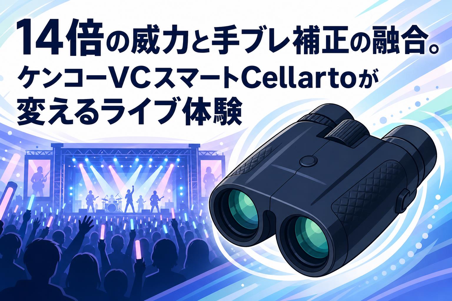 14倍の威力と手ブレ補正の融合。ケンコーVCスマートCellartoが変えるライブ体験