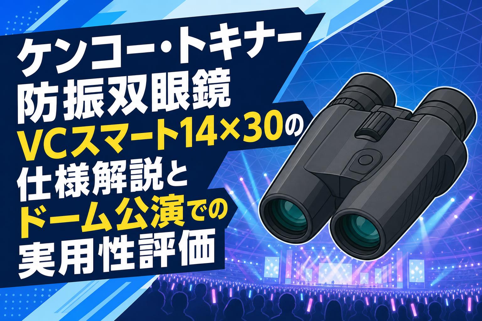 ケンコー・トキナー防振双眼鏡VCスマート14×30の仕様解説とドーム公演での実用性評価