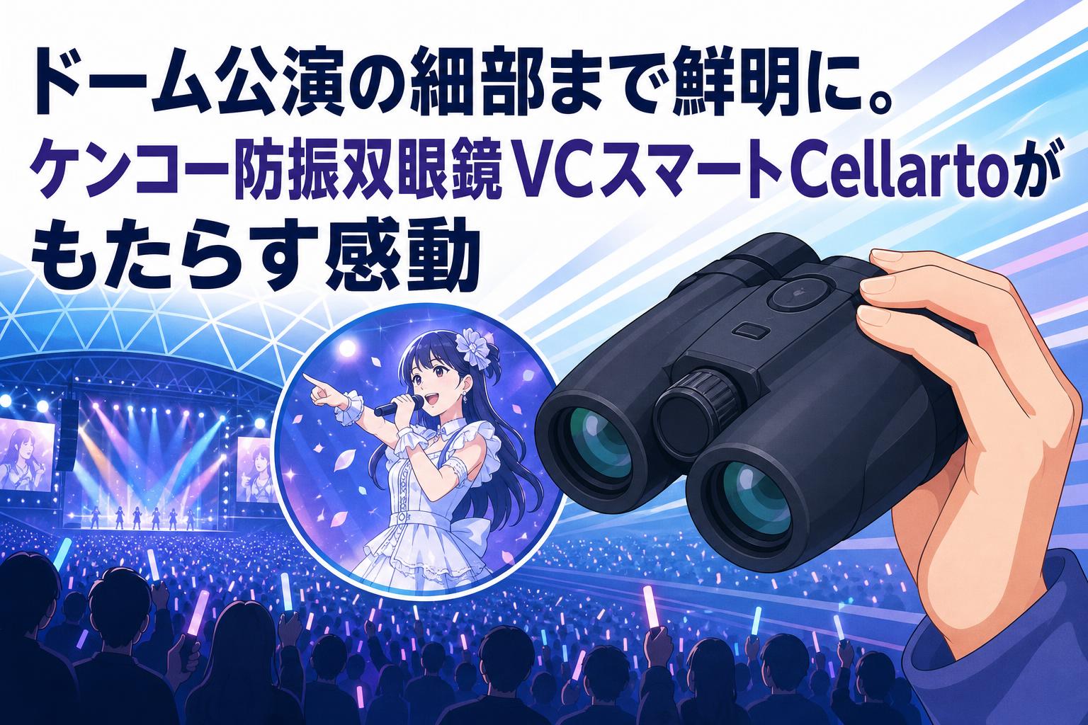 ドーム公演の細部まで鮮明に。ケンコー防振双眼鏡VCスマートCellartoがもたらす感動