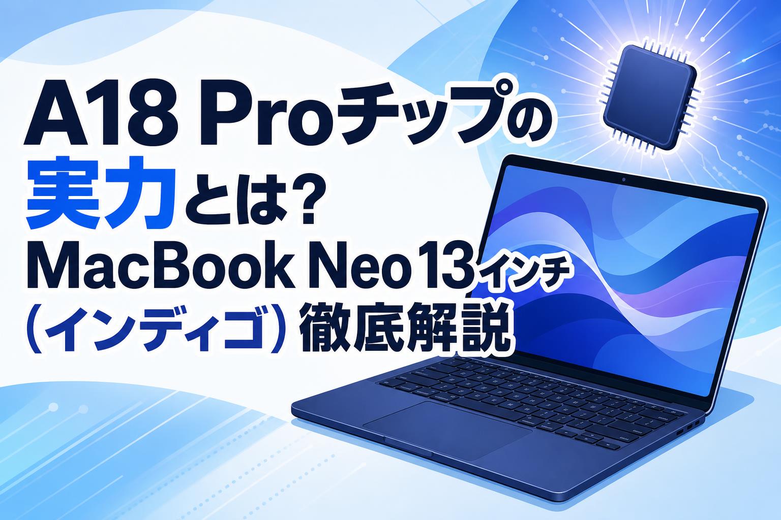 A18 Proチップの実力とは？MacBook Neo 13インチ（インディゴ）徹底解説