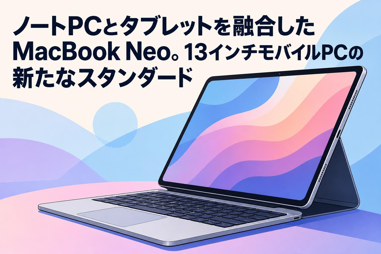 ノートPCとタブレットを融合したMacBook Neo。13インチモバイルPCの新たなスタンダード