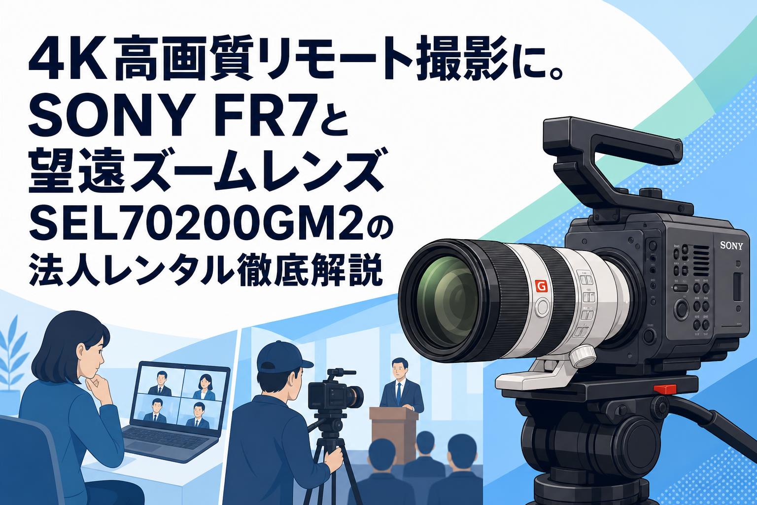 4K高画質リモート撮影に。SONY FR7と望遠ズームレンズSEL70200GM2の法人レンタル徹底解説