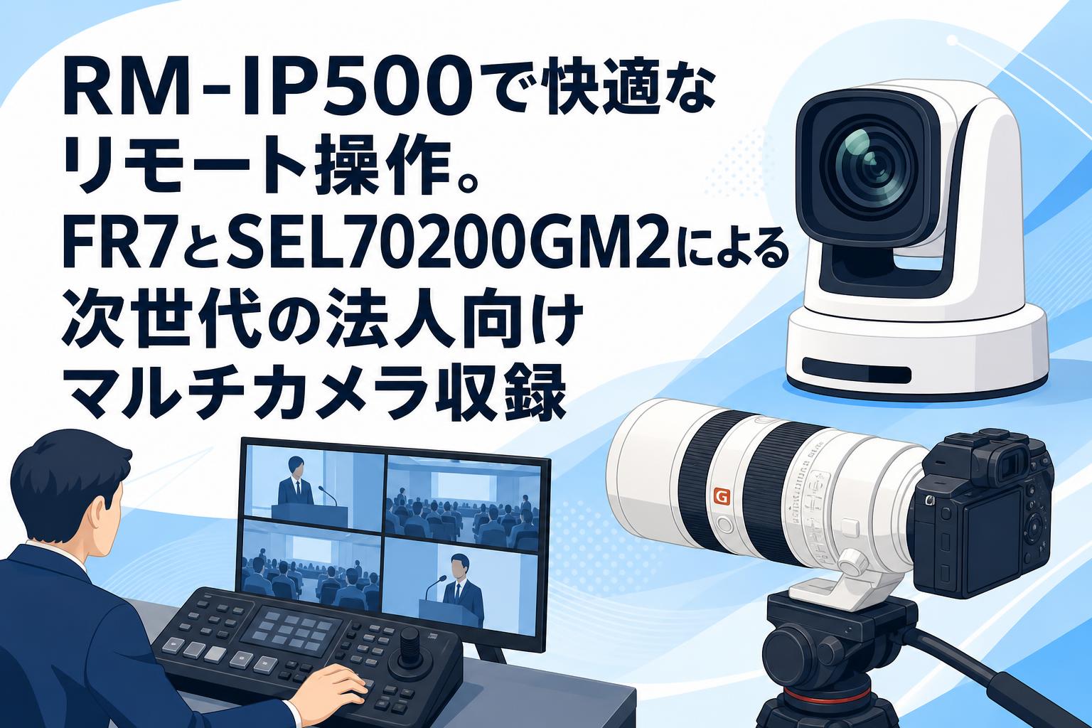 RM-IP500で快適なリモート操作。FR7とSEL70200GM2による次世代の法人向けマルチカメラ収録