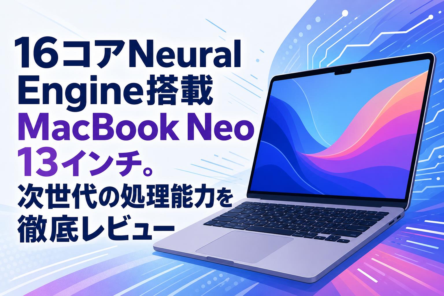 16コアNeural Engine搭載MacBook Neo 13インチ。次世代の処理能力を徹底レビュー