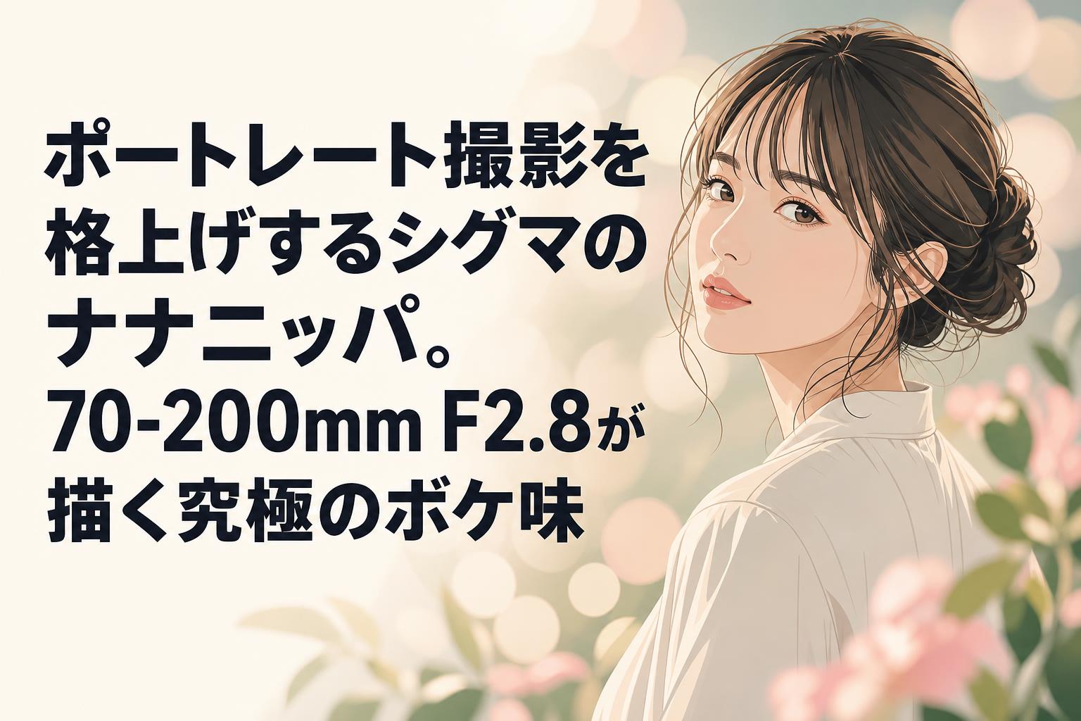 ポートレート撮影を格上げするシグマのナナニッパ。70-200mm F2.8が描く究極のボケ味