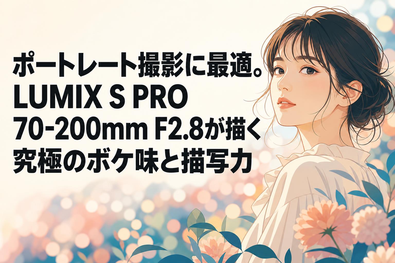 ポートレート撮影に最適。LUMIX S PRO 70-200mm F2.8が描く究極のボケ味と描写力