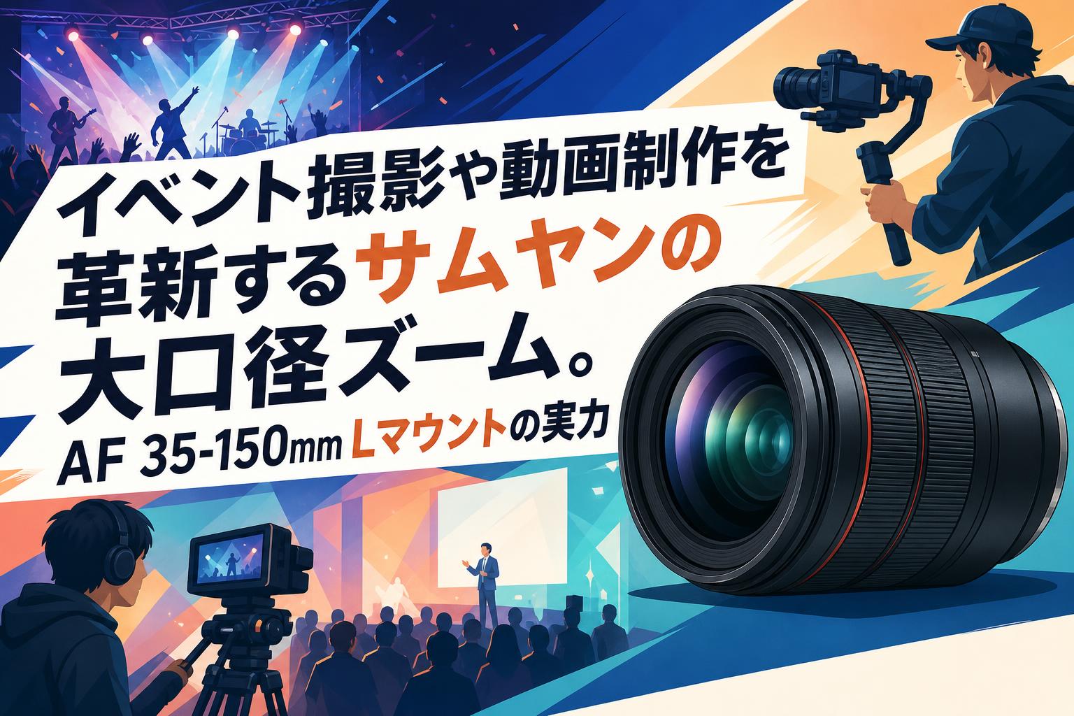 イベント撮影や動画制作を革新するサムヤンの大口径ズーム。AF 35-150mm Lマウントの実力