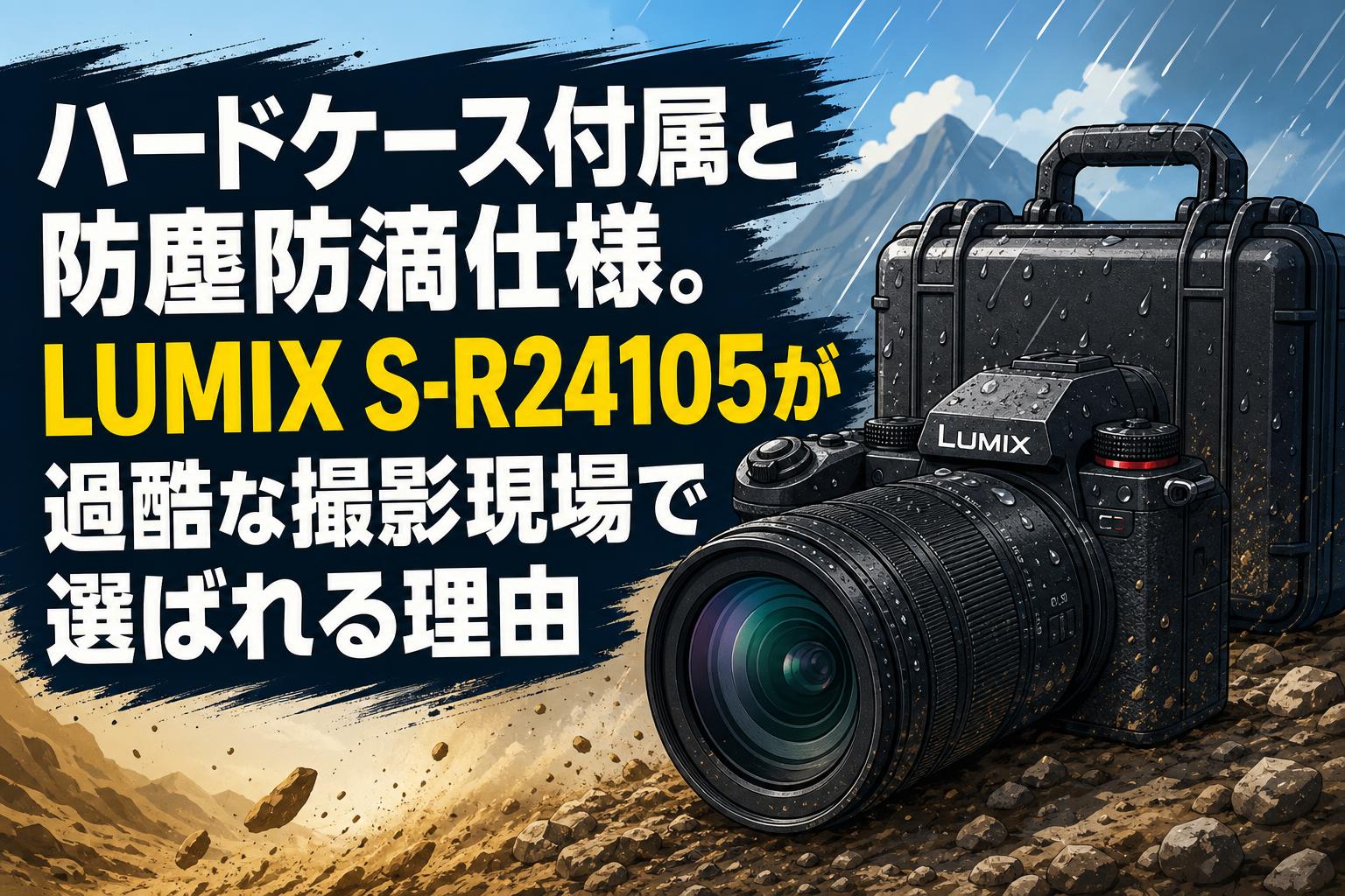 ハードケース付属と防塵防滴仕様。LUMIX S-R24105が過酷な撮影現場で選ばれる理由