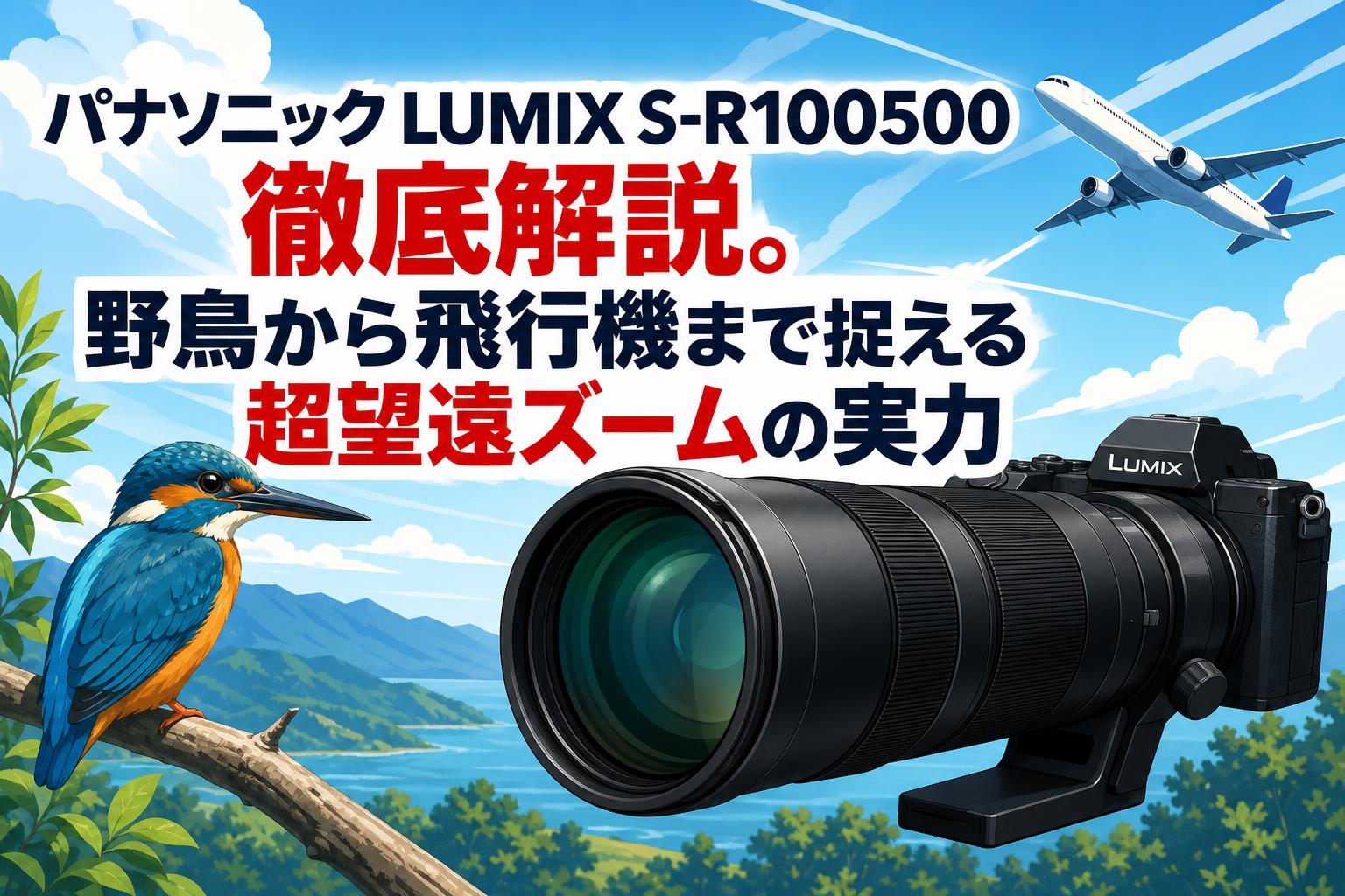 パナソニック LUMIX S-R100500 徹底解説。野鳥から飛行機まで捉える超望遠ズームの実力