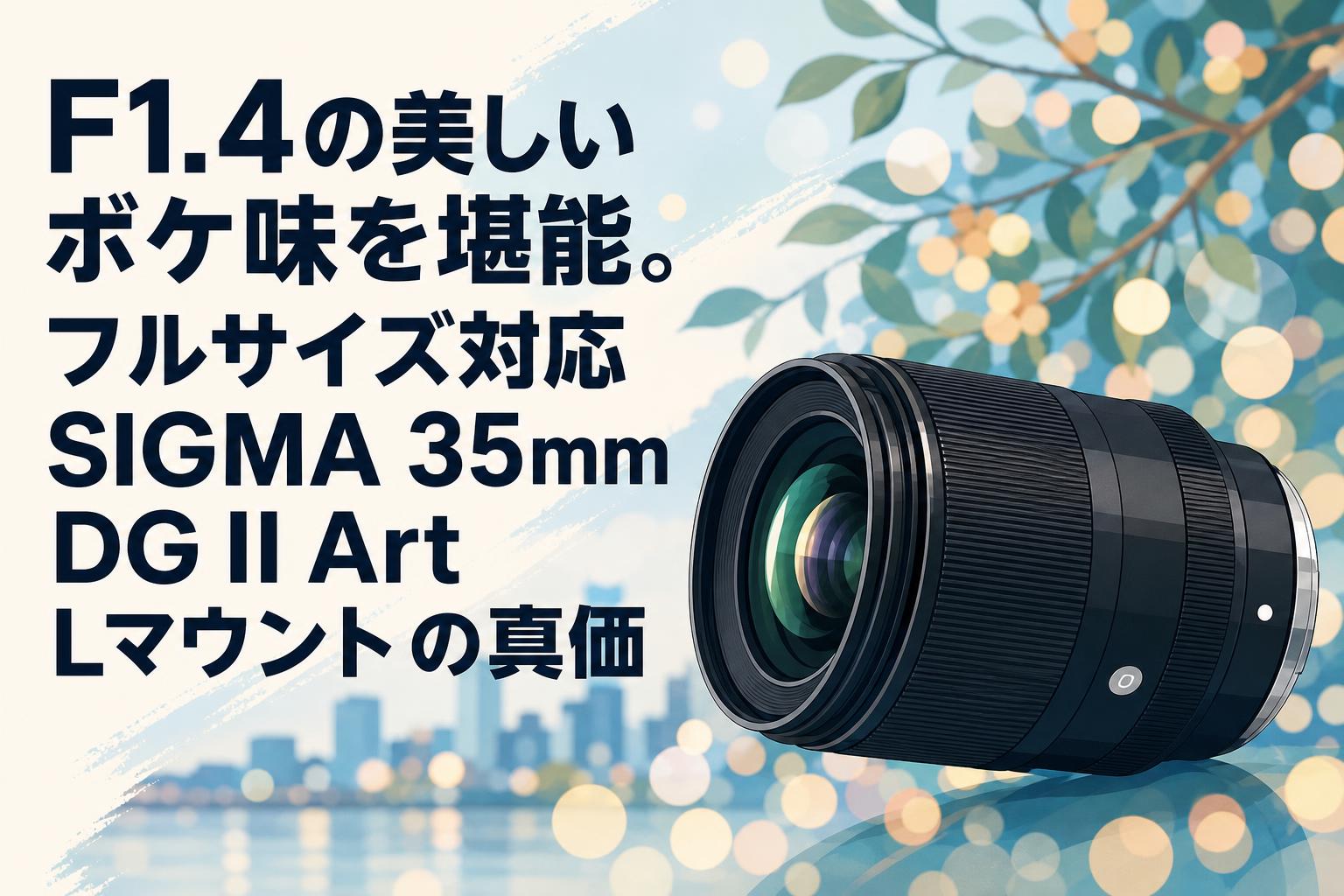 F1.4の美しいボケ味を堪能。フルサイズ対応SIGMA 35mm DG II Art Lマウントの真価