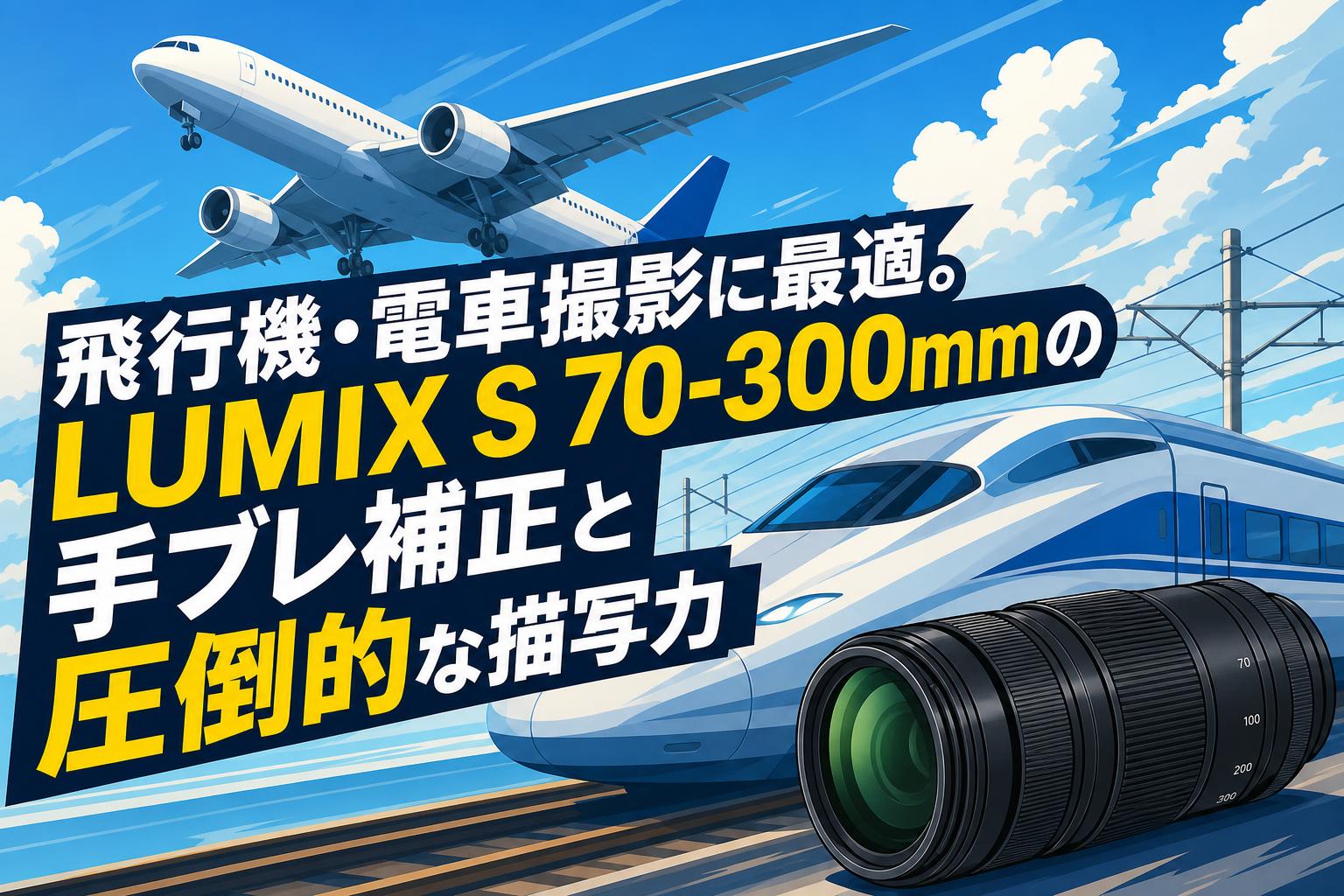飛行機・電車撮影に最適。LUMIX S 70-300mmの手ブレ補正と圧倒的な描写力