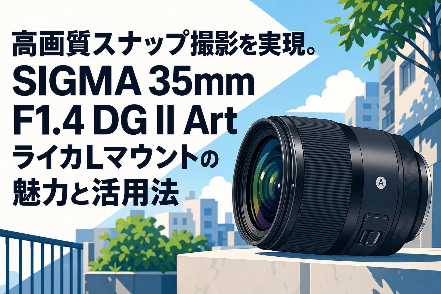 高画質スナップ撮影を実現。SIGMA 35mm F1.4 DG II ArtライカLマウントの魅力と活用法