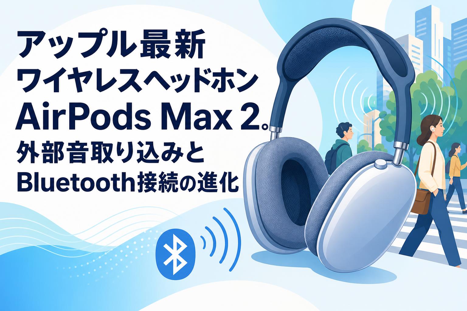 アップル最新ワイヤレスヘッドホンAirPods Max 2。外部音取り込みとBluetooth接続の進化