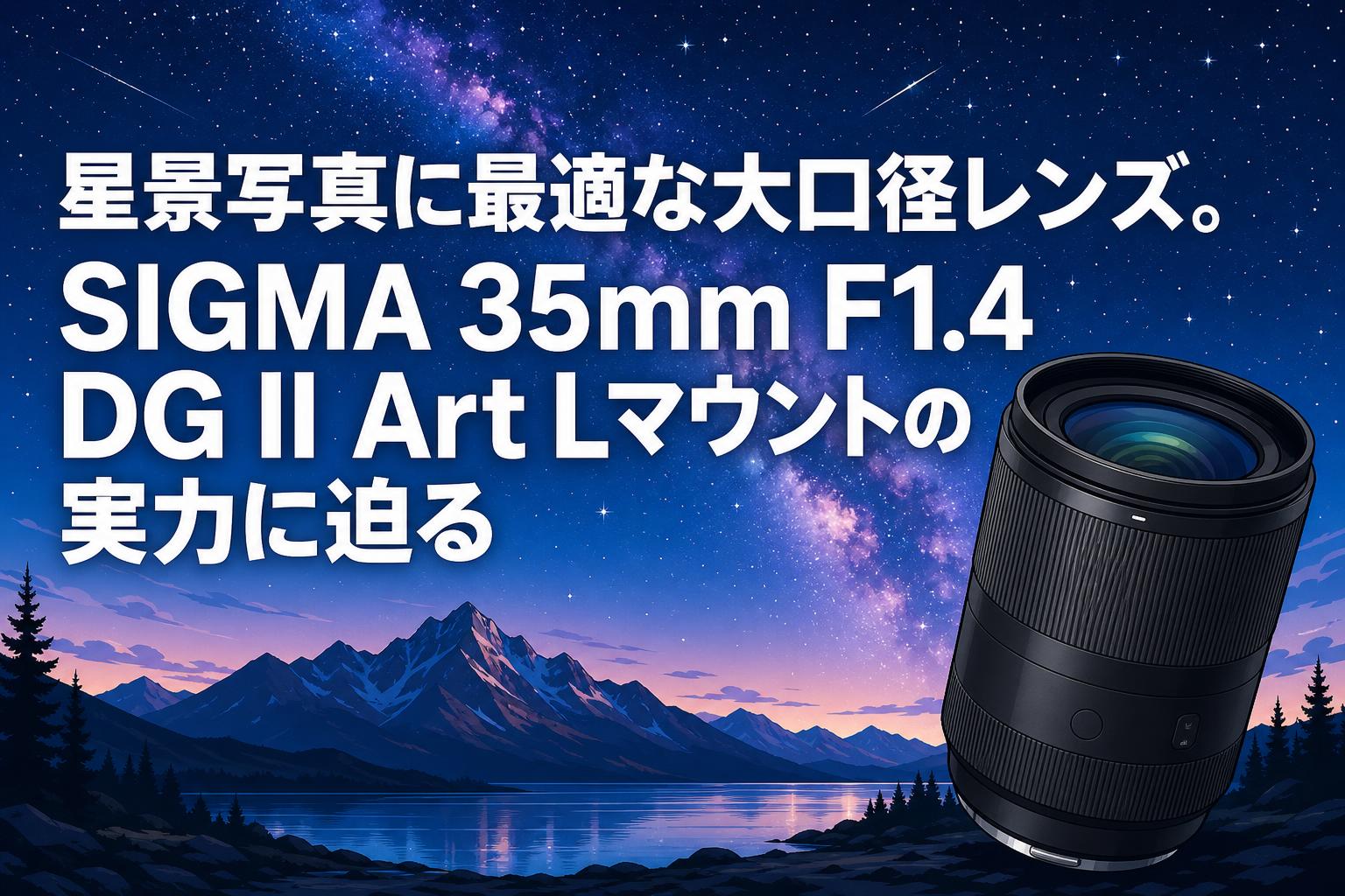 星景写真に最適な大口径レンズ。SIGMA 35mm F1.4 DG II Art Lマウントの実力に迫る