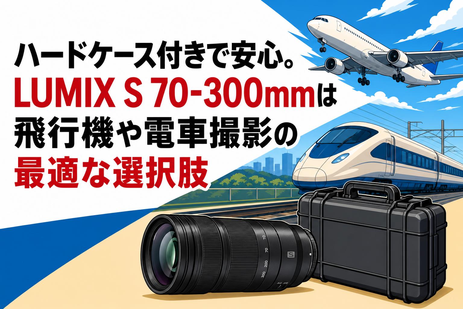 ハードケース付きで安心。LUMIX S 70-300mmは飛行機や電車撮影の最適な選択肢