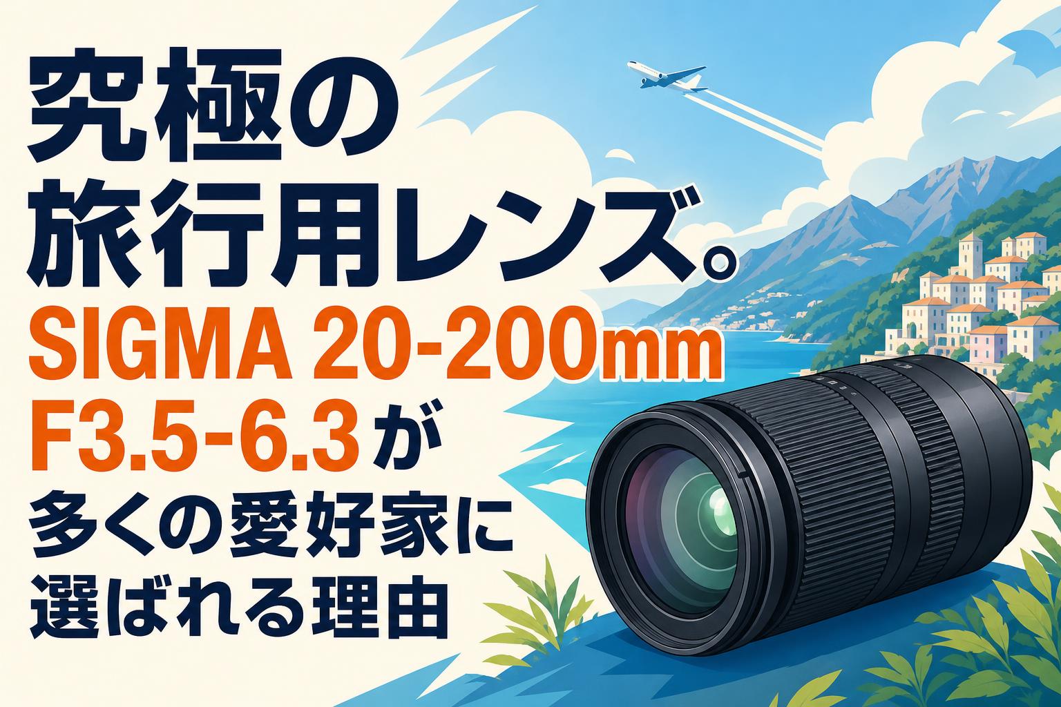 究極の旅行用レンズ。SIGMA 20-200mm F3.5-6.3が多くの愛好家に選ばれる理由