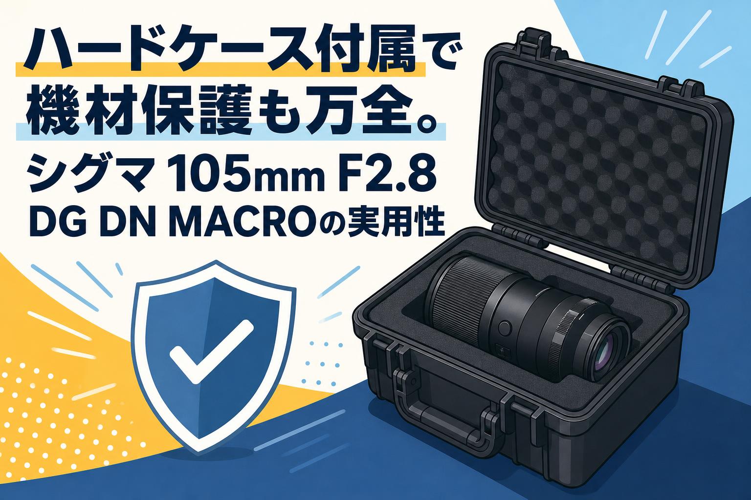 ハードケース付属で機材保護も万全。シグマ 105mm F2.8 DG DN MACROの実用性