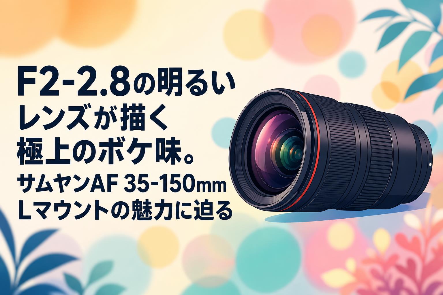 F2-2.8の明るいレンズが描く極上のボケ味。サムヤンAF 35-150mm Lマウントの魅力に迫る