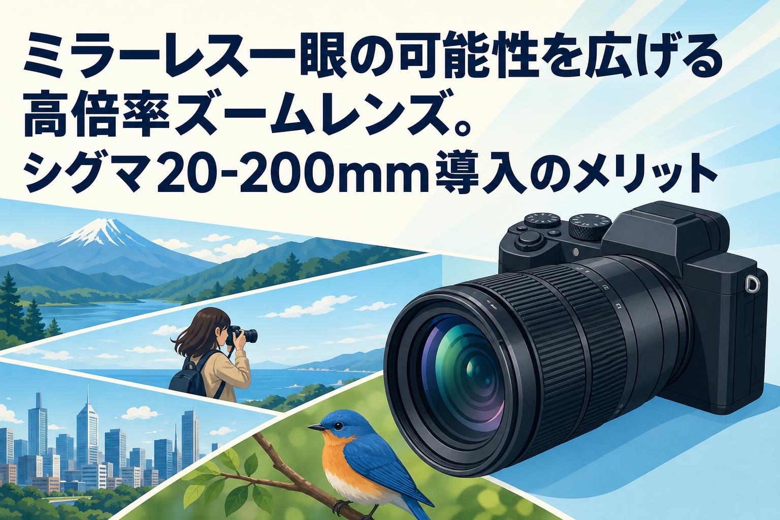 ミラーレス一眼の可能性を広げる高倍率ズームレンズ。シグマ20-200mm導入のメリット