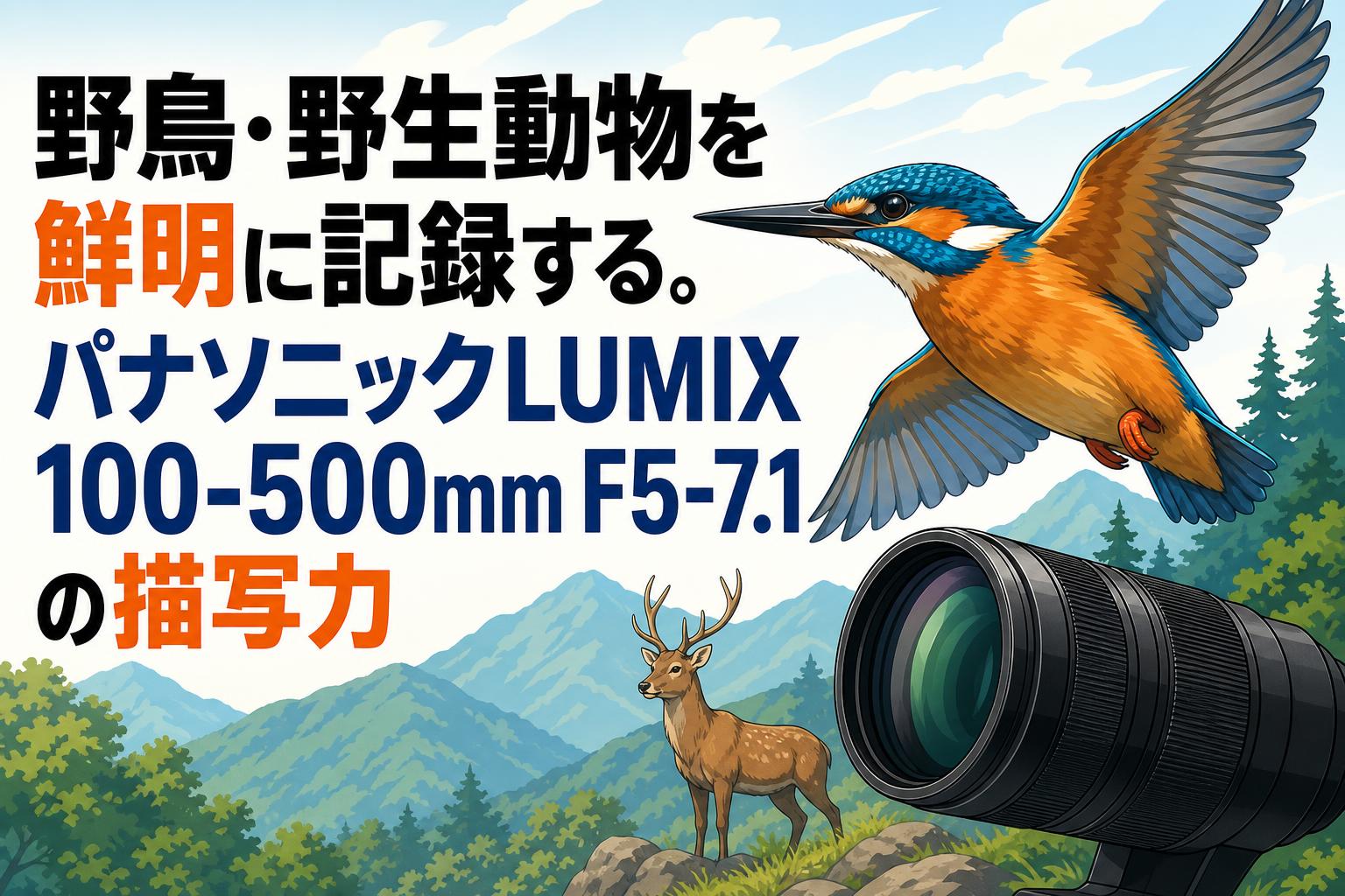 野鳥・野生動物を鮮明に記録する。パナソニックLUMIX 100-500mm F5-7.1の描写力