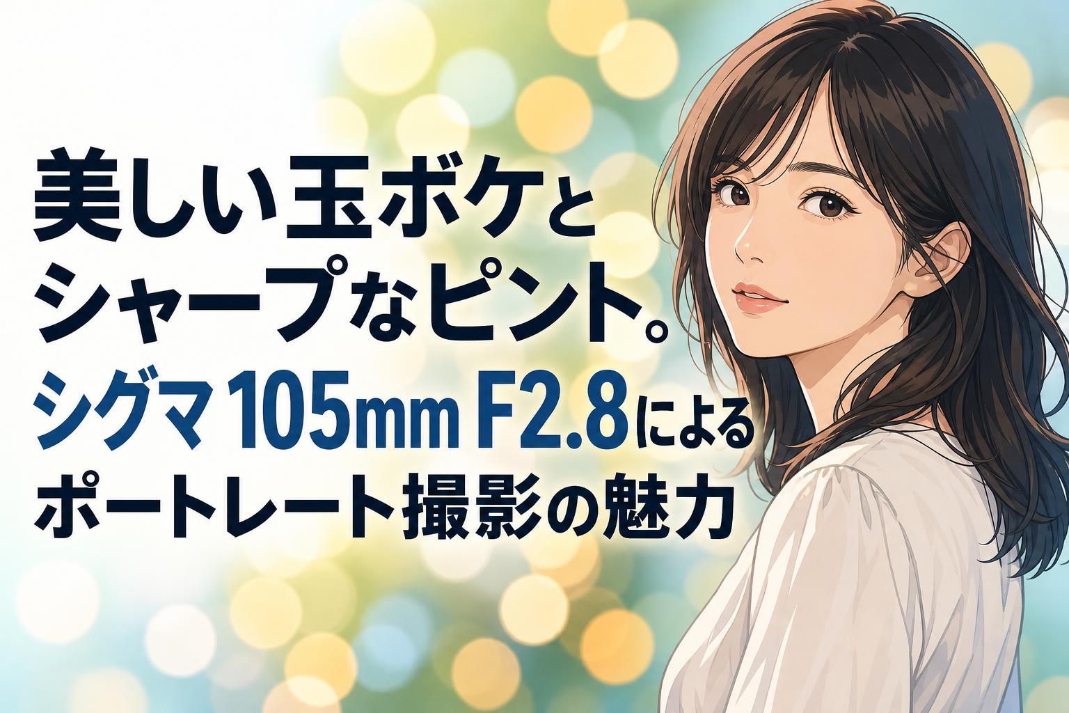 美しい玉ボケとシャープなピント。シグマ 105mm F2.8によるポートレート撮影の魅力