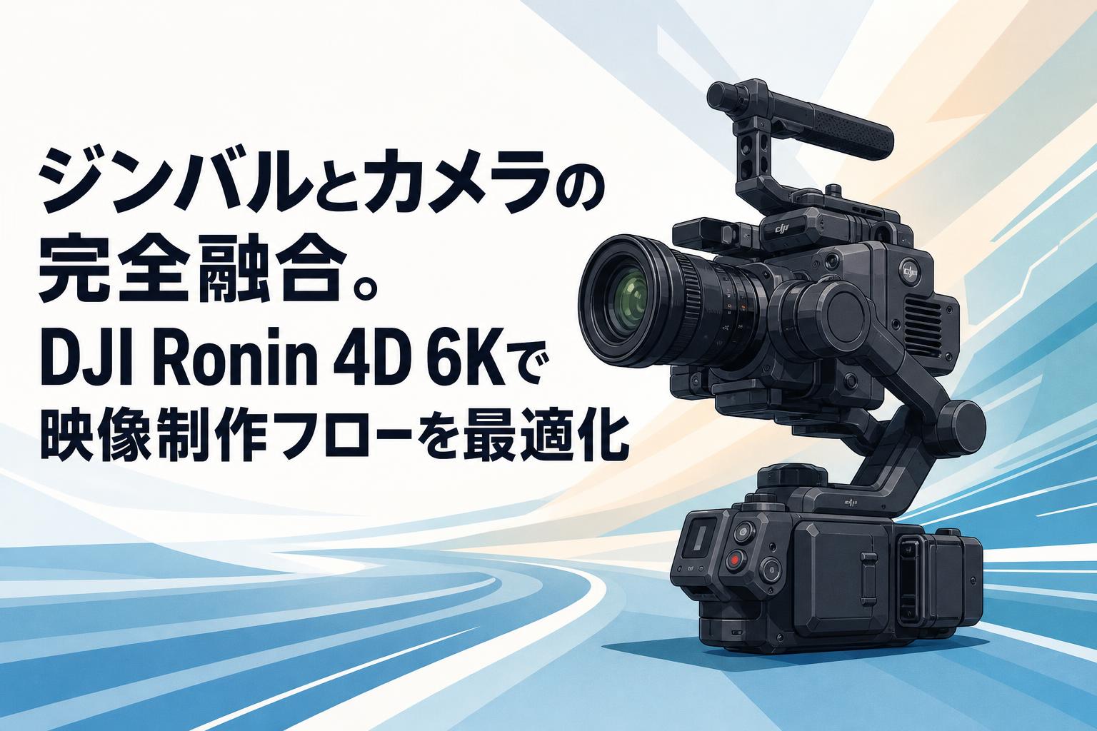 ジンバルとカメラの完全融合。DJI Ronin 4D 6Kで映像制作フローを最適化