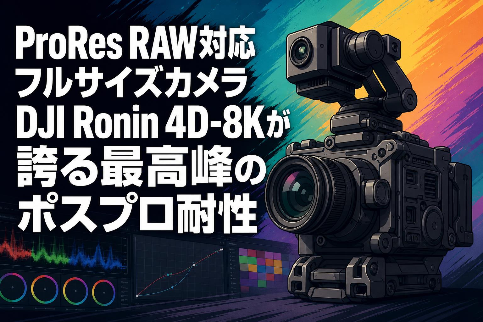 ProRes RAW対応フルサイズカメラDJI Ronin 4D-8Kが誇る最高峰のポスプロ耐性