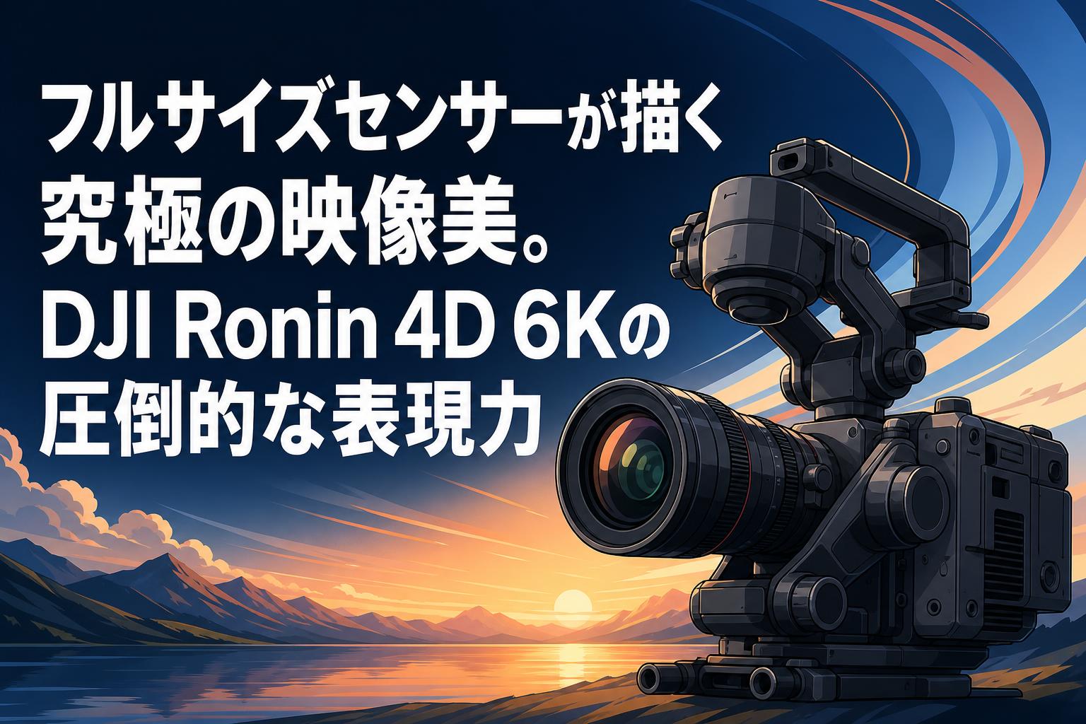 フルサイズセンサーが描く究極の映像美。DJI Ronin 4D 6Kの圧倒的な表現力