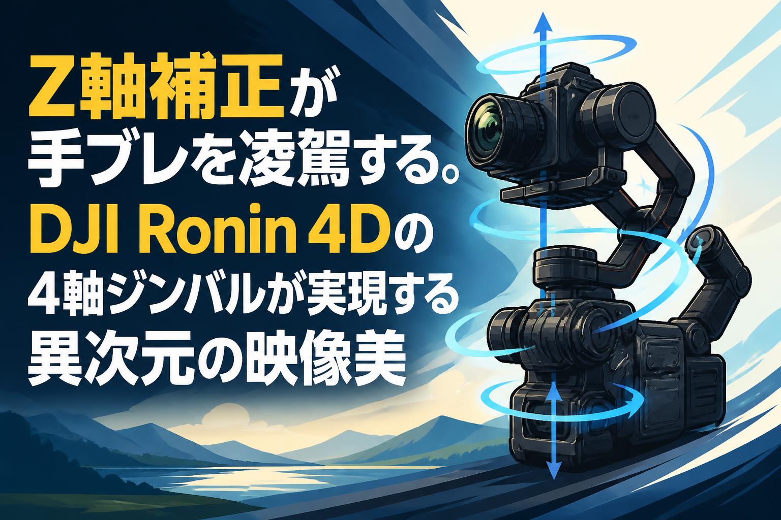 Z軸補正が手ブレを凌駕する。DJI Ronin 4Dの4軸ジンバルが実現する異次元の映像美