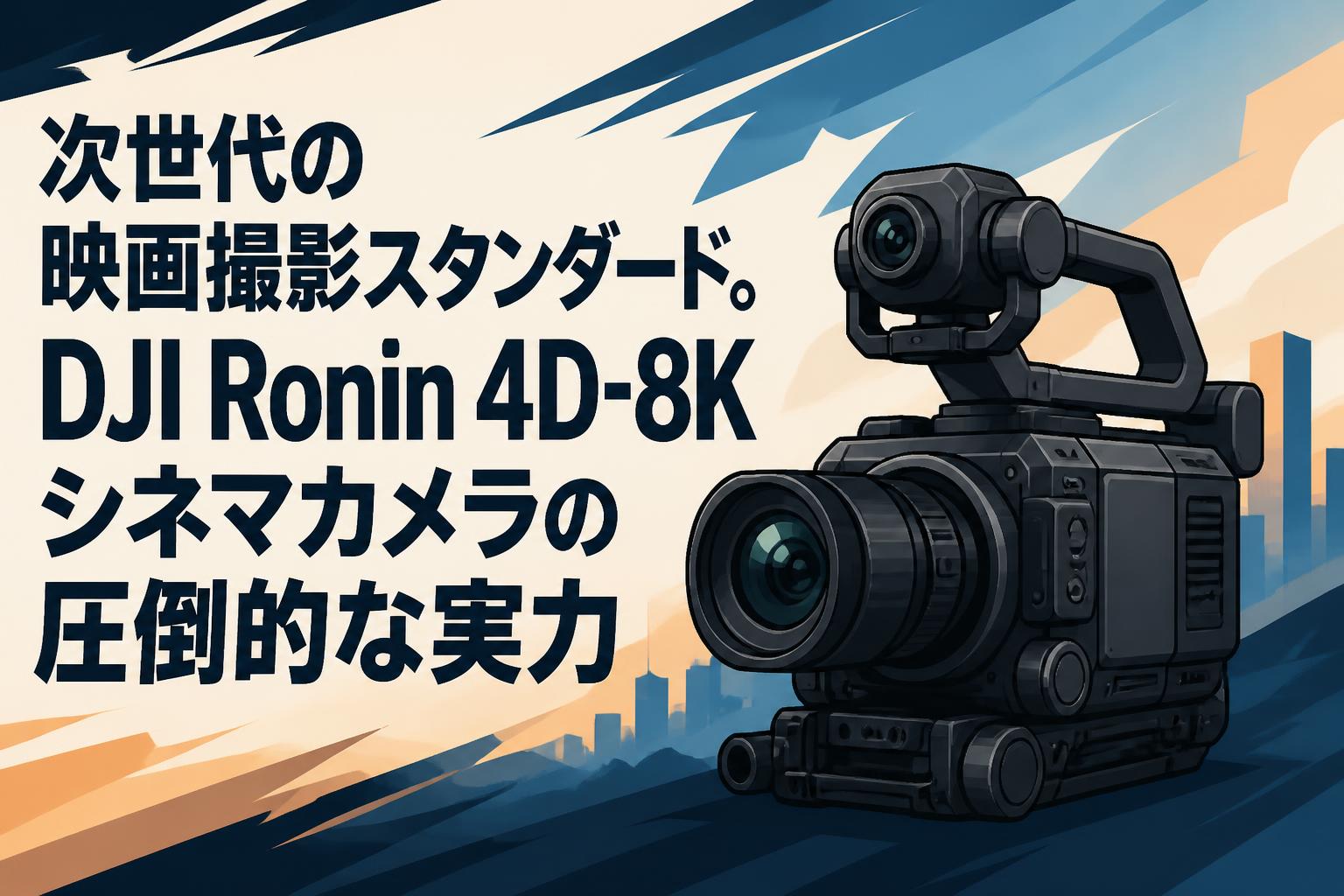 次世代の映画撮影スタンダード。DJI Ronin 4D-8Kシネマカメラの圧倒的な実力