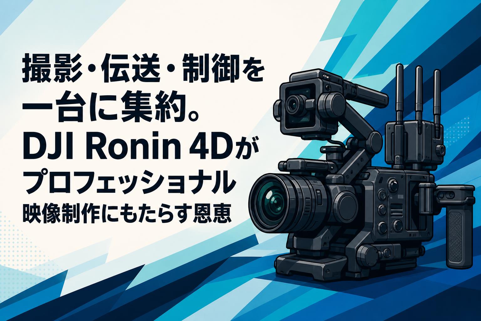 撮影・伝送・制御を一台に集約。DJI Ronin 4Dがプロフェッショナル映像制作にもたらす恩恵