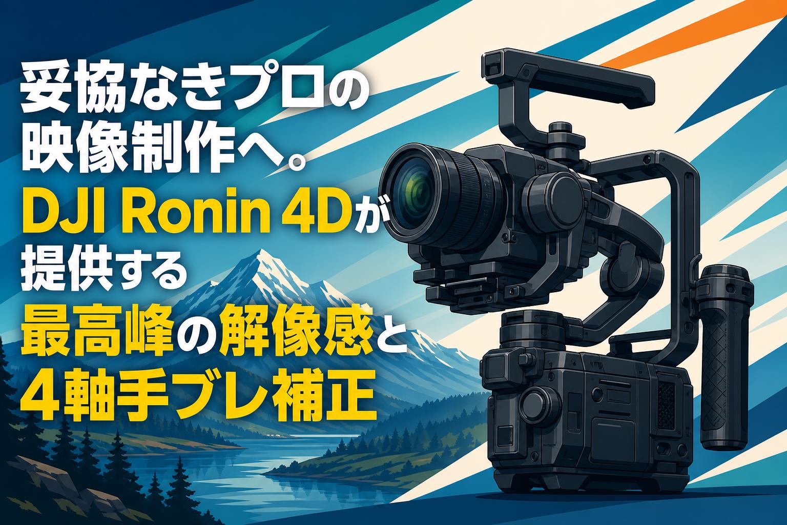 妥協なきプロの映像制作へ。DJI Ronin 4Dが提供する最高峰の解像感と4軸手ブレ補正